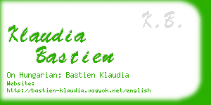 klaudia bastien business card